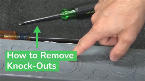 how to remove knock out plug from electric box|removing ko from electrician box.